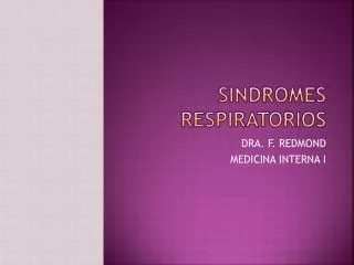sindromes respiratorios