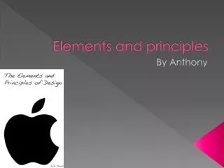 Elements and principles