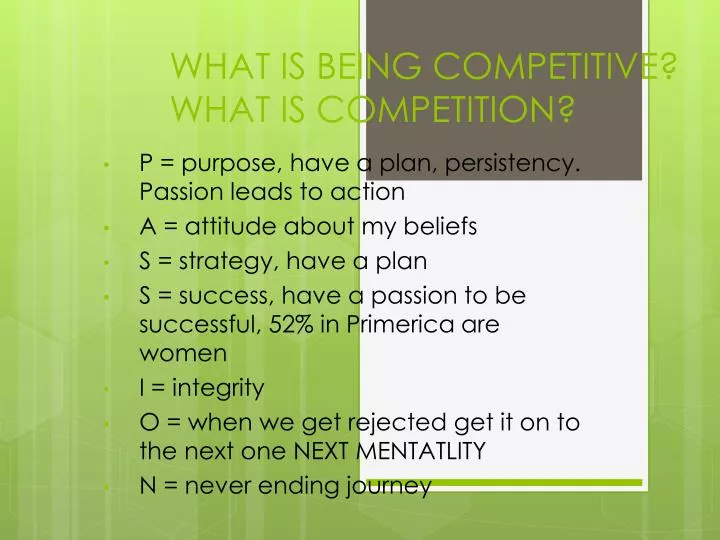 what is being competitive what is competition