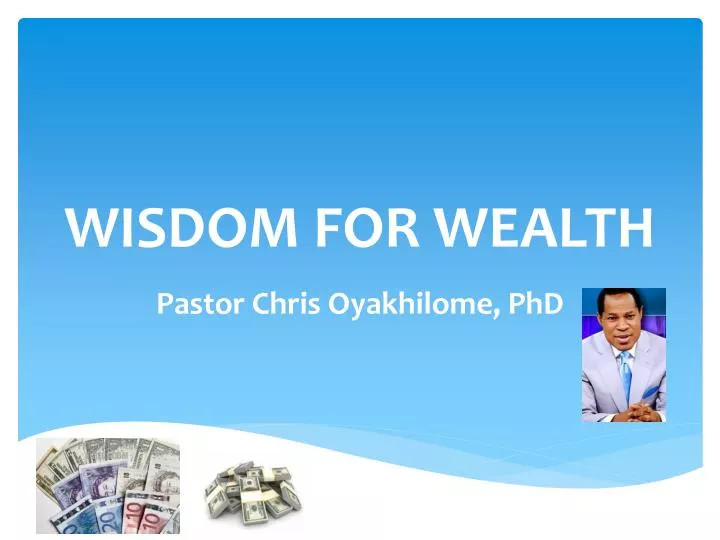 wisdom for wealth