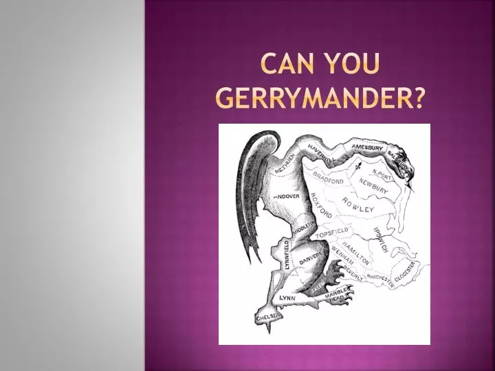 can you gerrymander