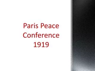 Paris Peace Conference 1919