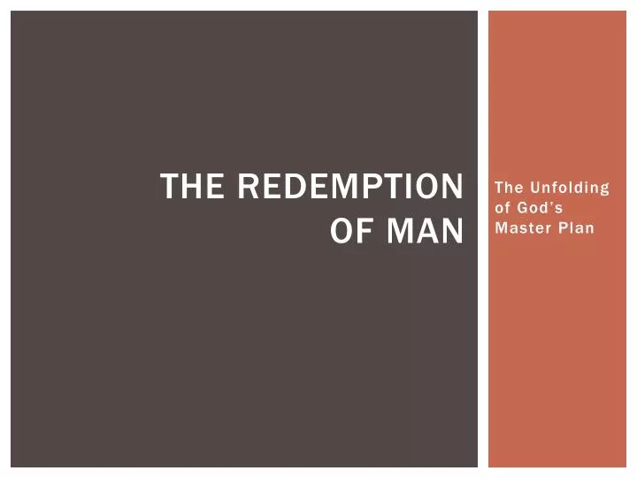 the redemption of man