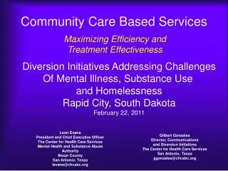 Community Care Based Services
