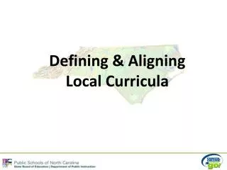 Defining &amp; Aligning Local Curricula