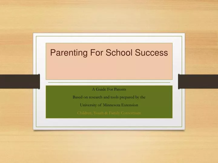 parenting for school success