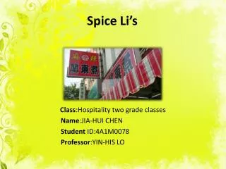 Spice Li’s