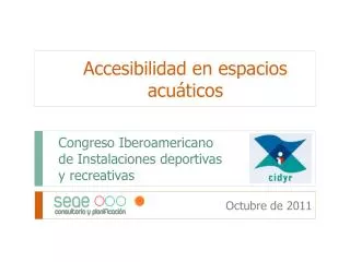 Congreso Iberoamericano de Instalaciones deportivas y recreativas