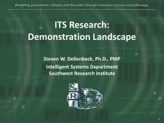 ITS Research: Demonstration Landscape