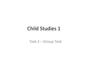 Child Studies 1