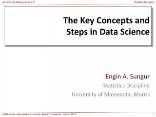 The Key Concepts and Steps in Data Science