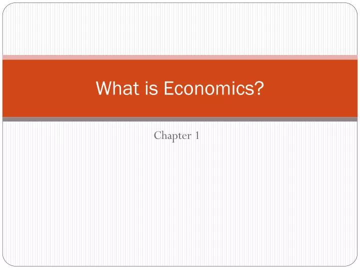 what is economics