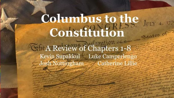 columbus to the constitution