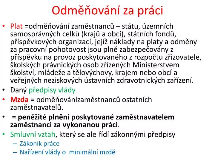 odm ov n za pr ci