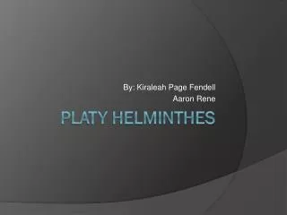 Platy helminthes