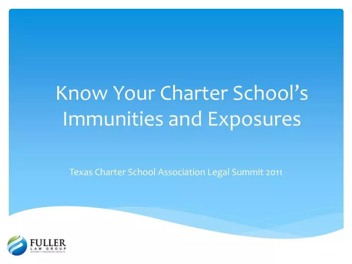 know your charter school s immunities and exposures