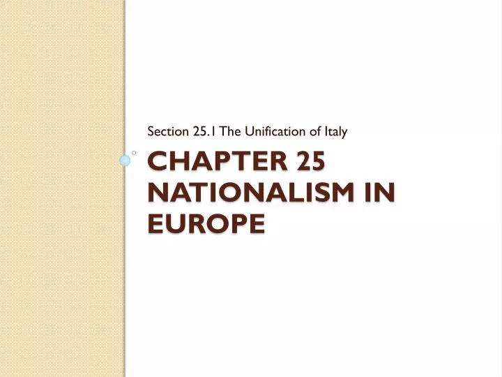 chapter 25 nationalism in europe