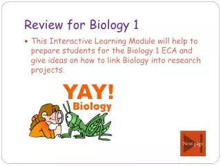 Review for Biology 1