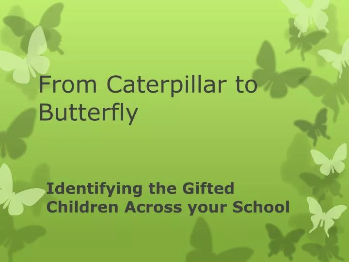 identifying the gifted children across your school
