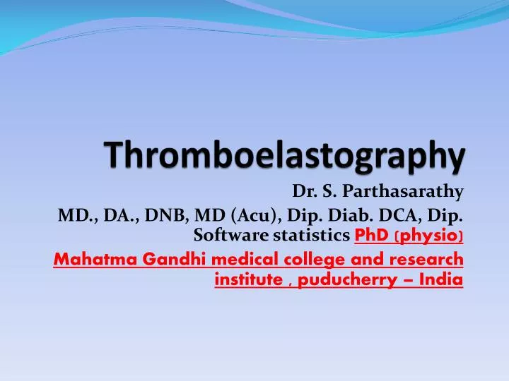 thromboelastography