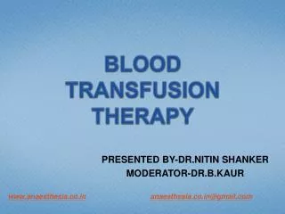 blood transfusion therapy