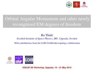 Orbital Angular Momentum and other newly recongnised EM degrees of freedom