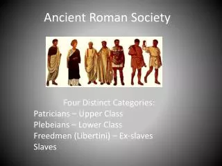 Ancient Roman Society