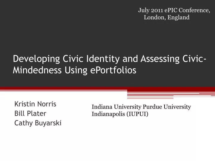 developing civic identity and assessing civic mindedness using eportfolios