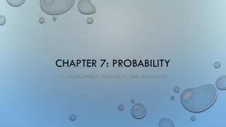 Chapter 7: Probability