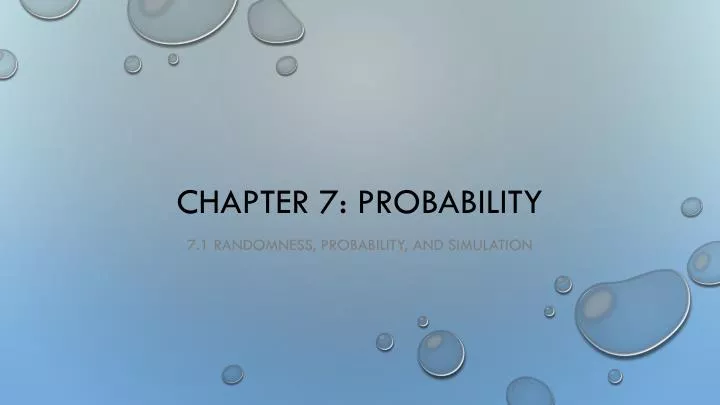 chapter 7 probability