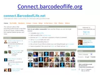 Connect.barcodeoflife.org