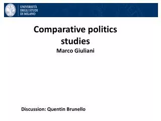 Comparative politics studies Marco Giuliani