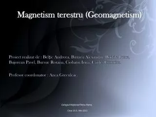 magnetism terestru geomagnetism