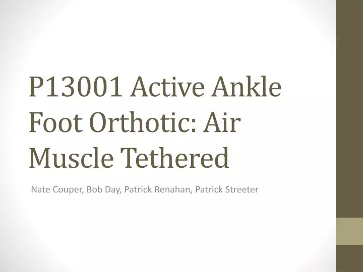 p13001 active ankle foot orthotic air muscle tethered