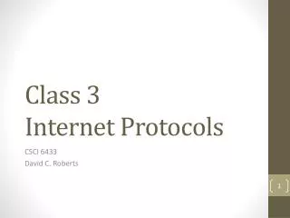 Class 3 Internet Protocols