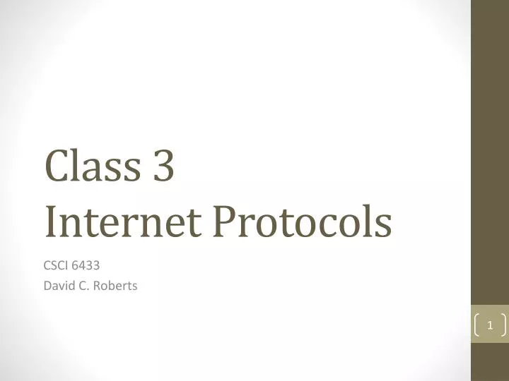 class 3 internet protocols