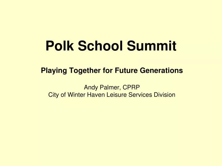 polk school summit