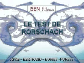 le test de rorschach