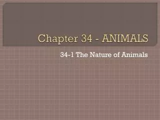 Chapter 34 - ANIMALS