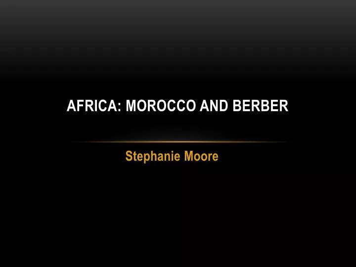 africa morocco and berber