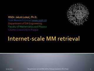 Internet- scale MM retrieval