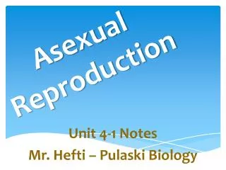 Asexual Reproduction