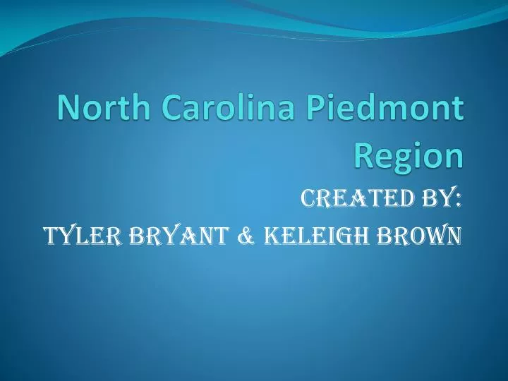 north carolina piedmont region