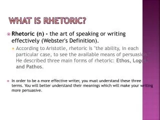 what is rhetoric