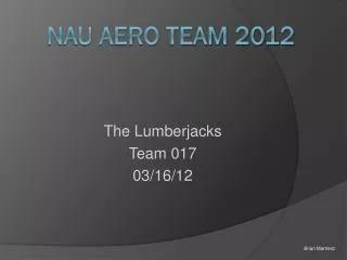 NAU AERO TEAM 2012