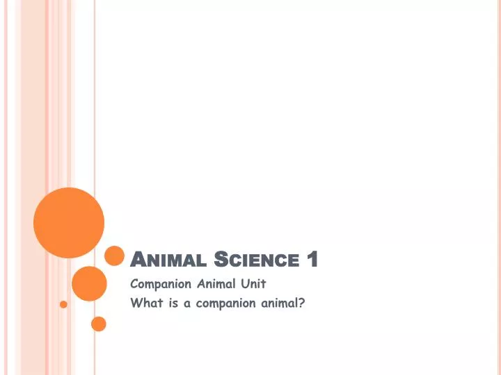 animal science 1