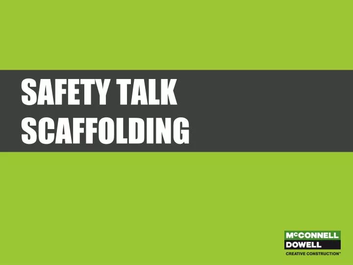 safety talk scaffolding