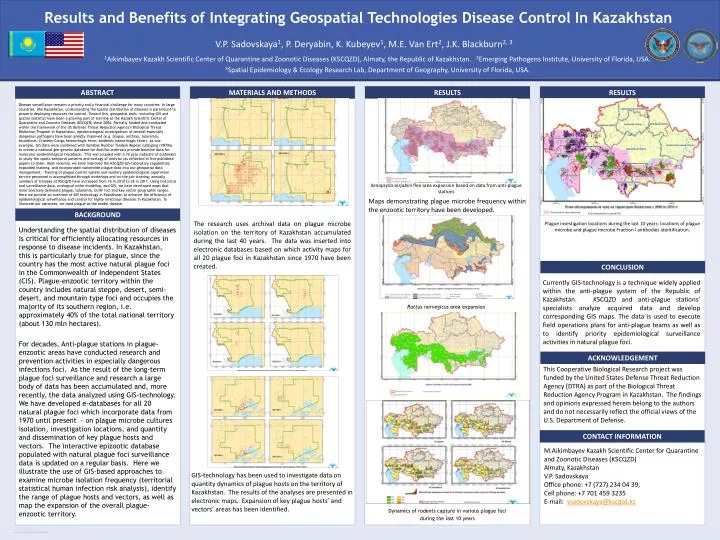 results and benefits of integrating geospatial technologies disease control in kazakhstan