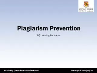 Plagiarism Prevention