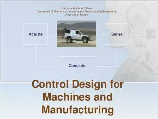 Control Design for Machines and Manufacturing